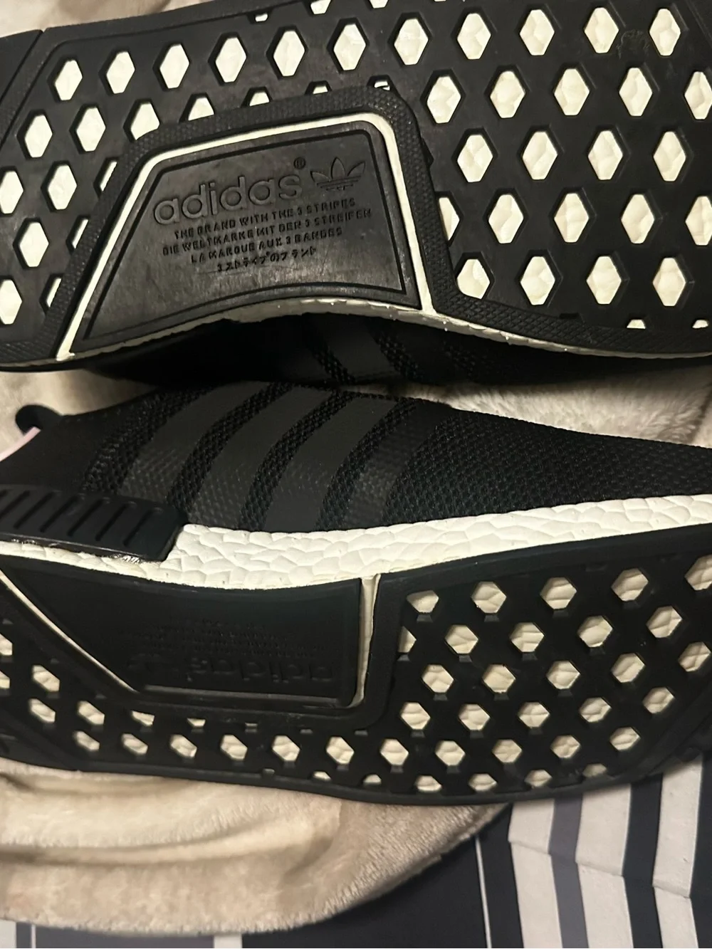 adidas Black Knit NMD R1 with White Midsole